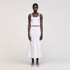 Sandro Women Maxi satin-effect skirt