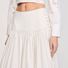 Sandro Women Maxi poplin skirt