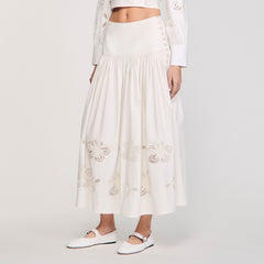 Sandro Women Maxi poplin skirt