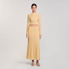 Sandro Women Pointelle knit maxi skirt