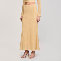 Sandro Women Pointelle knit maxi skirt