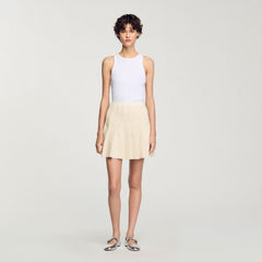 Sandro Women Mini tweed pleated skirt