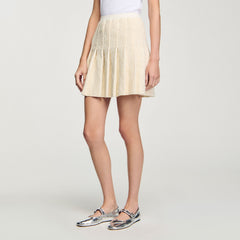 Sandro Women Mini tweed pleated skirt