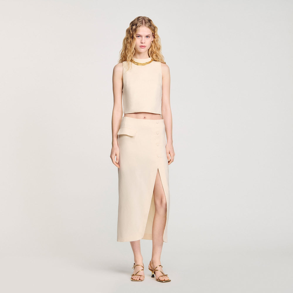 Sandro Women Maxi slit skirt
