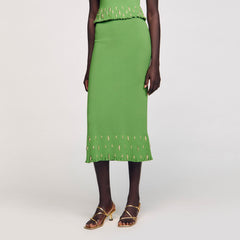 Sandro Women Maxi knit skirt with charms