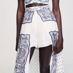 Sandro Women Bandana-motif skirt shorts