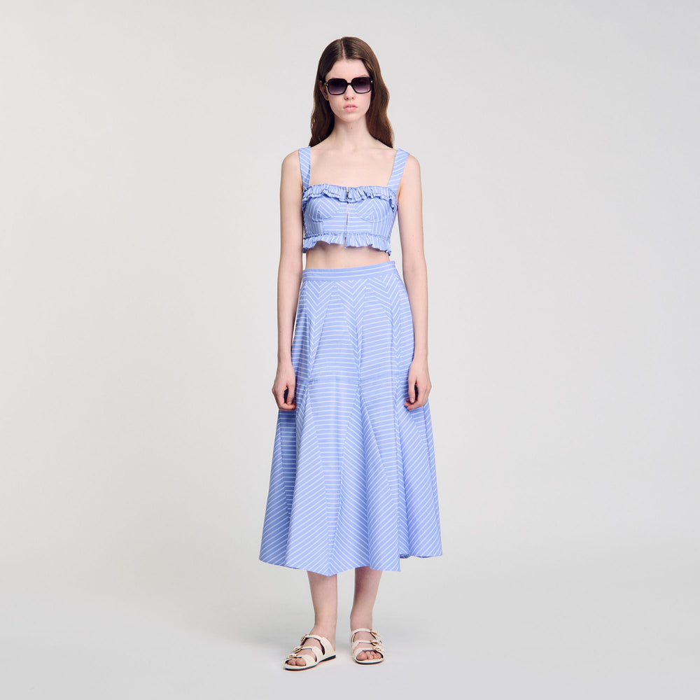 Sandro Women Maxi striped skirt