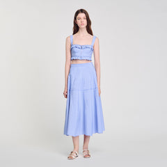 Sandro Women Maxi striped skirt