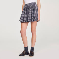 Sandro Women Striped rhinestone bubble skirt
