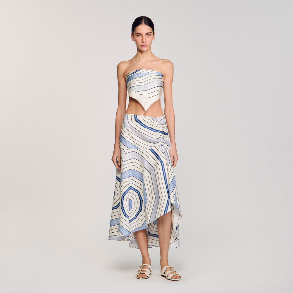 Sandro Women Spiral-motif maxi skirt