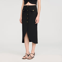 Sandro Women Buttoned midi skirt