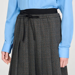 Sandro Women Midi pleated rhinestone skirt