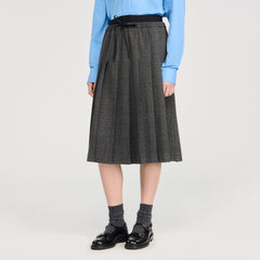 Sandro Women Midi pleated rhinestone skirt