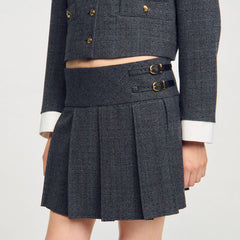 Sandro Women Mini rhinestone suit skirt