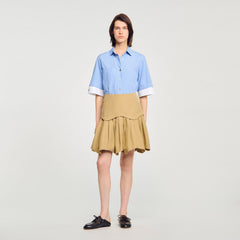 Sandro Women Mini flared pleated skirt