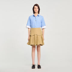 Sandro Women Mini flared pleated skirt