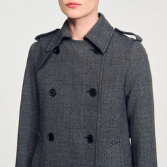 Sandro Women Rhinestone trench coat