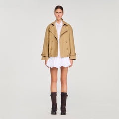Sandro Women Short oversized trench coat