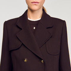 Sandro Women Long double-breasted coat