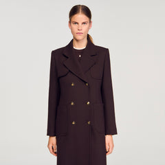 Sandro Women Long double-breasted coat