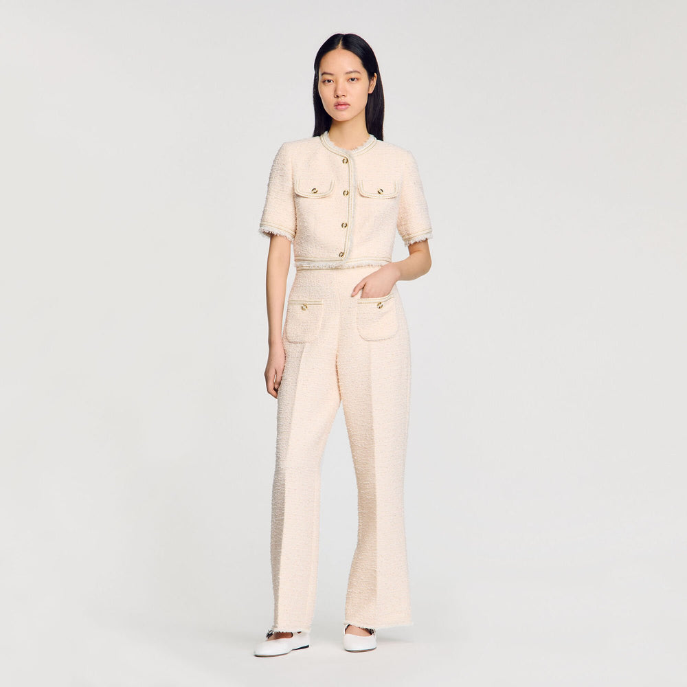 Sandro Women Decorative tweed trousers