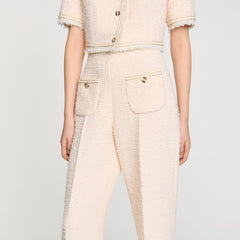 Sandro Women Decorative tweed trousers