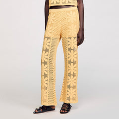 Sandro Women Crochet straight-leg trousers