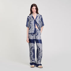 Sandro Women Bandana-print flowy trousers