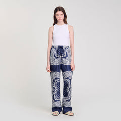 Sandro Women Bandana-print flowy trousers