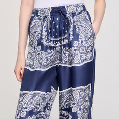 Sandro Women Bandana-print flowy trousers