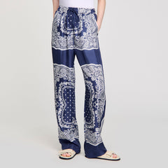 Sandro Women Bandana-print flowy trousers