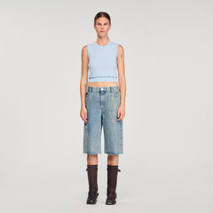 Sandro Women Ruffled cropped sweater