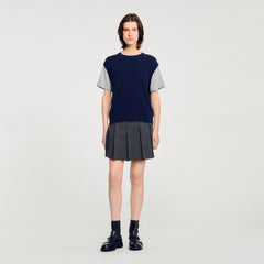 Sandro Women Dual-material knit sweater