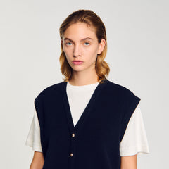 Sandro Women Two-tone wool and cashmere sweater