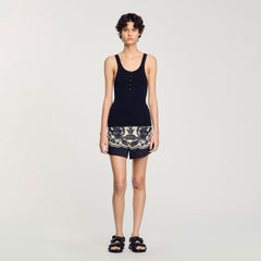 Sandro Women Rib knit vest top