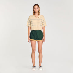 Sandro Women Cropped striped knitted sweater