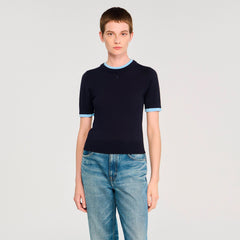 Sandro Women Two-tone cropped sweater