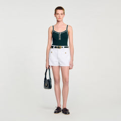 Sandro Women Two-tone knit vest top