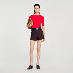 Sandro Women Argyle polo-neck sweater