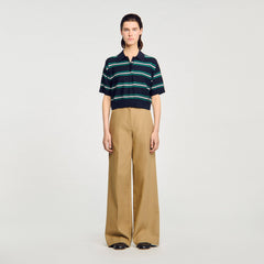 Sandro Women Polo-neck striped sweater