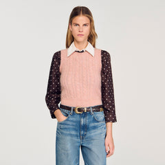 Sandro Women Twisted sleeveless sweater
