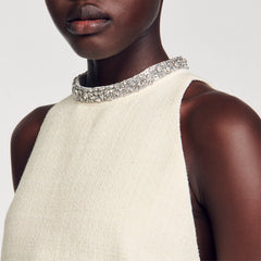 Sandro Women Dress with jewelry collar