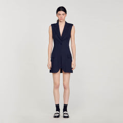 Sandro Women Mini pleated suit dress