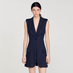 Sandro Women Mini pleated suit dress