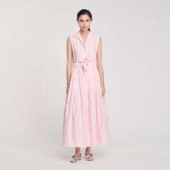 Sandro Women Rhinestone tie-front maxi dress