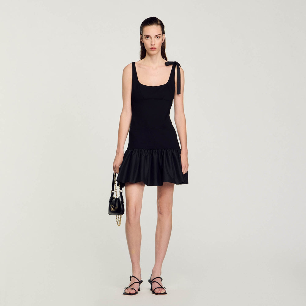 Sandro Women Dual-material mini dress