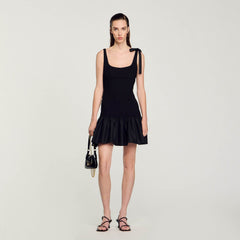 Sandro Women Dual-material mini dress