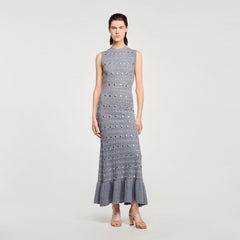 Sandro Women Knit maxi dress with studs