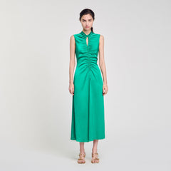 Sandro Women Draped satin-effect dress