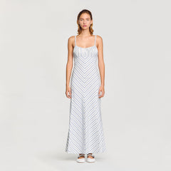 Sandro Women Striped maxi dress with straps